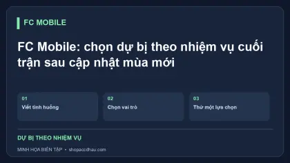 FC Mobile: chọn dự bị theo nhiệm vụ cuối trận sau cập nhật mùa mới