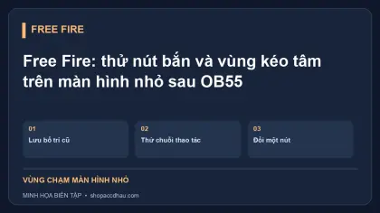Free Fire: thử nút bắn và vùng kéo tâm trên màn hình nhỏ sau OB55