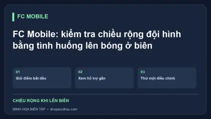 FC Mobile: kiểm tra chiều rộng đội hình bằng tình huống lên bóng ở biên
