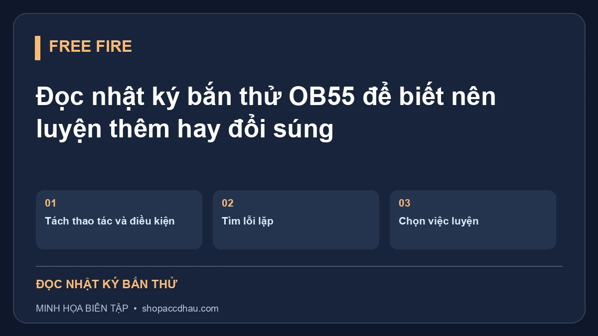 Đọc nhật ký bắn thử OB55 để biết nên luyện thêm hay đổi súng