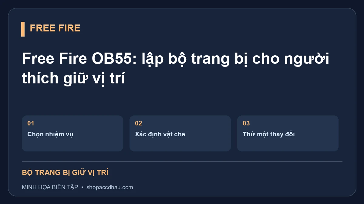 Free Fire OB55: lập bộ trang bị cho người thích giữ vị trí
