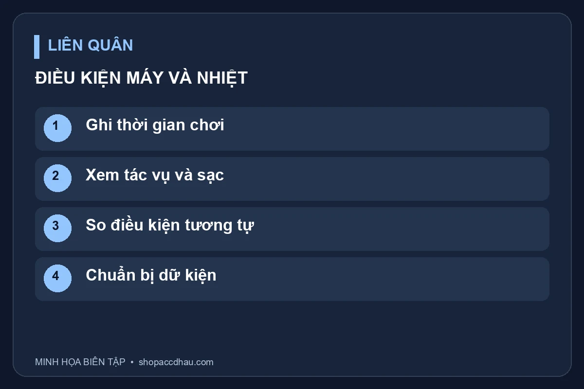 Sơ đồ ghi điều kiện sử dụng; không phải số đo nhiệt độ hoặc kết luận lỗi thiết bị.
