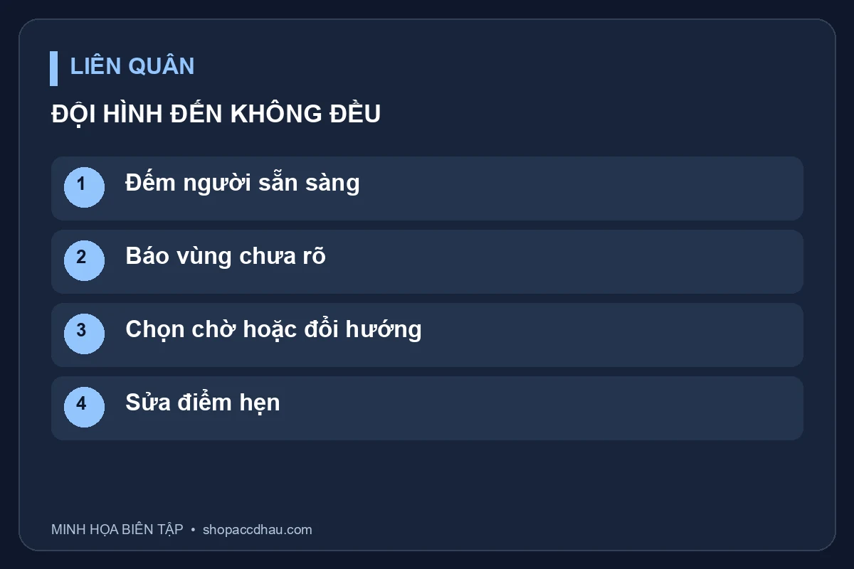 Khung xử lý lệch thời điểm tập trung; không khẳng định kết quả tranh mục tiêu trong mọi trận.