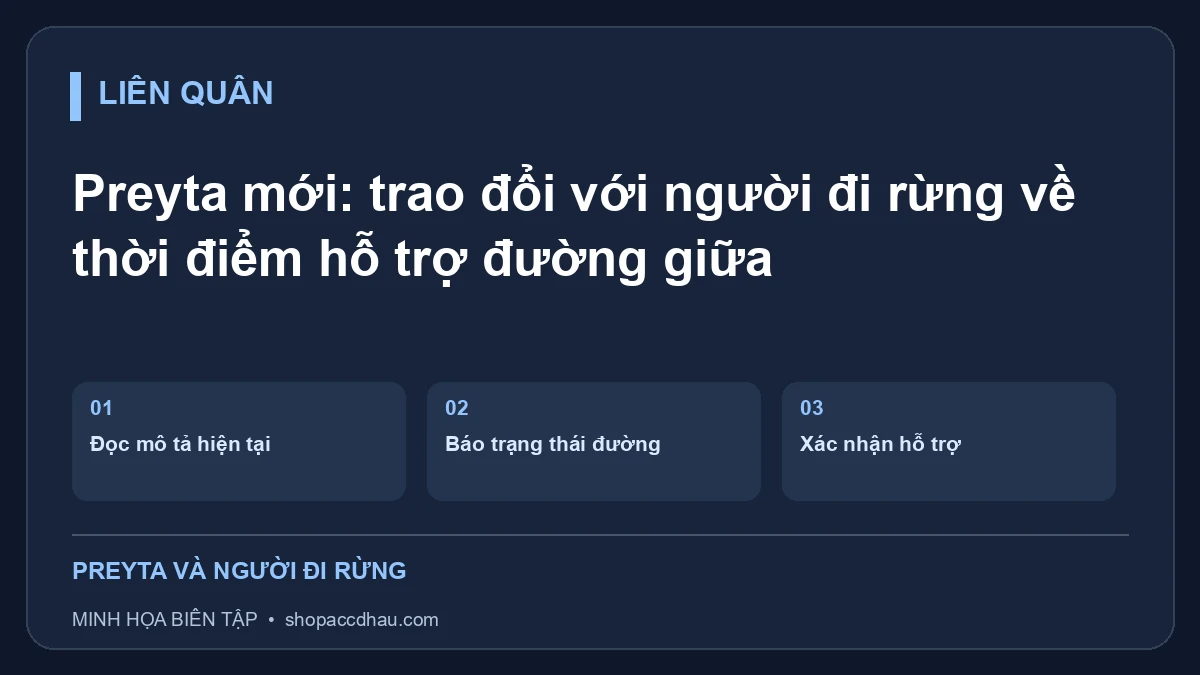 Preyta mới: trao đổi với người đi rừng về thời điểm hỗ trợ đường giữa